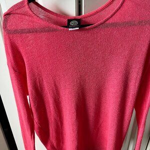 Bobeau Bright Pink Lightweight Sweater Size Small